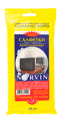 Салфетка со спец.пропиткой антистатик "НОРВИН"  1х20 шт /20