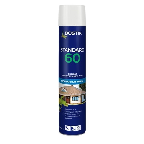 Пена BOSTIK Standard 60 пена бытовая 750 мл. AllSeason 12шт/уп
