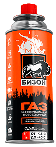 Газ для печек БИЗОН 220г 28шт/уп ф1