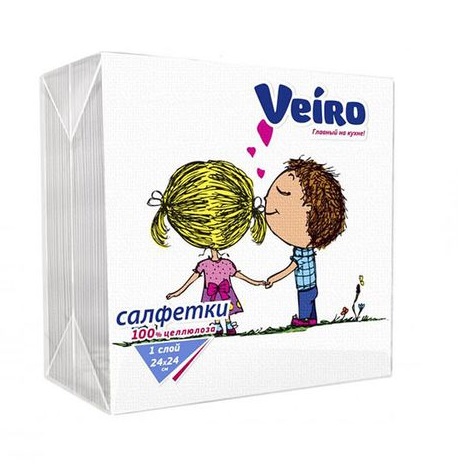 Салфетки Veiro  Love is 1сл 50шт /90/