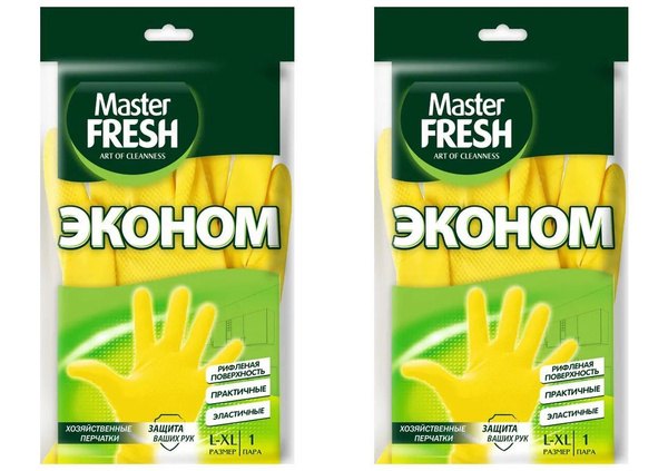 МФ Перчатки ЭКОНОМ хоз.  латексные/L-XL/1 пара