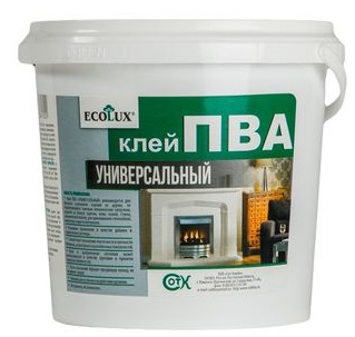 Клей ПВА "ECOLUX" 2кг универсальный  8шт/упак