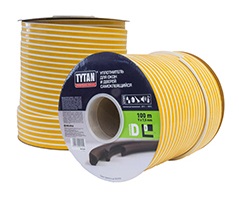 Уплотнитель Tytan D  40м х 14мм х12мм белый