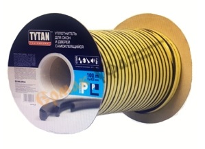 Уплотнитель Tytan Р 100м, 9 х 5,5мм  Коричневый 