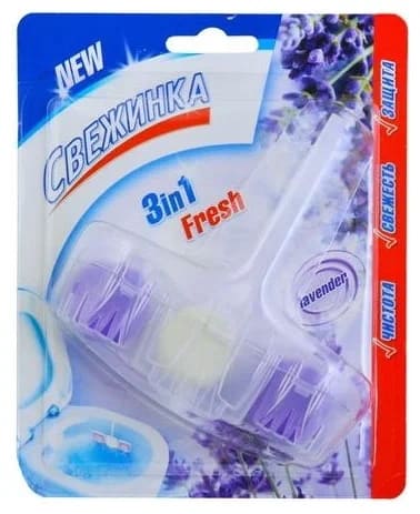 Освежитель блистер WC "Свежинка" 3 в 1 Fresh Lavander 40 гр. 1х12 шт