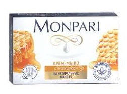 Крем-мыло туалетное твердое "Monpari" с прополисом 100 гр / 36