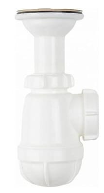 Aquant Сифон для кухни 1 1/2"х40 с удлинённой горловиной с мет.реш.