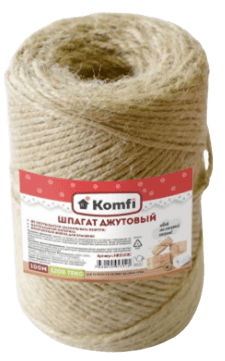 Шпагат джутовый  100 м, 1200 текс Komfi 40шт/уп