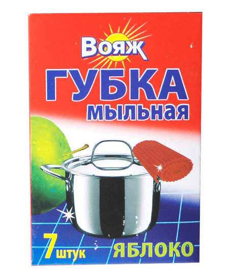 Губка мыльная (метал) аромат Яблоко 7шт 1/24/ГМ-107
