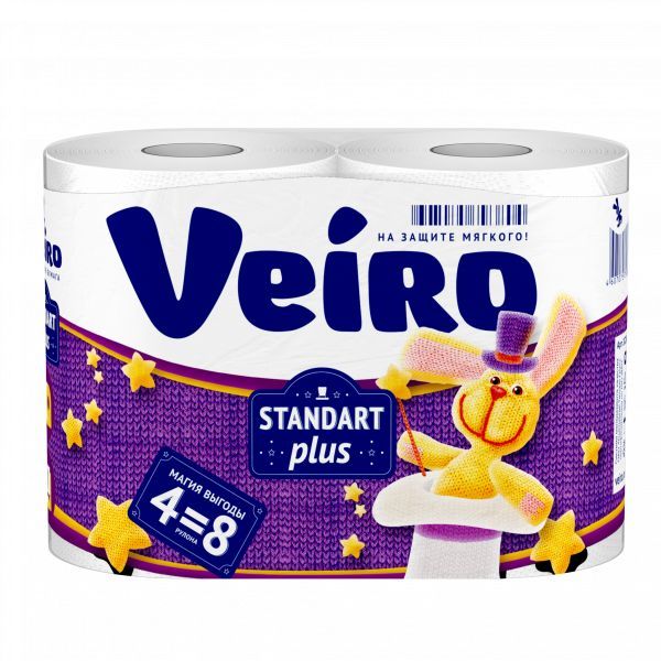 ТБ Veiro  PLUS Белая 2 сл 8 рул /6