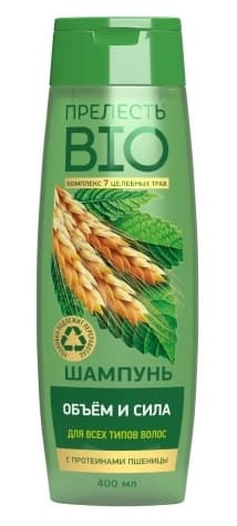 Шампунь «Прелесть Био» «Объем и сила» д/всех типов волос/400мл/12