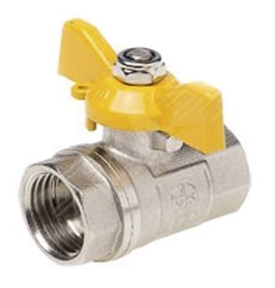 Кран шаровой для газа 3/4" в/в бабочка (AQUALINK   100/10)