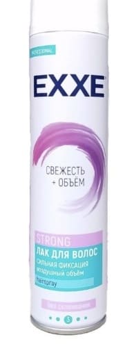 EXXE лак для волос Свежесть+объёмSTRONG СФ 300мл/24