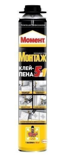 Клей-пена Момент Монтаж 5в1 ПРОФ 750мл 12 шт/уп