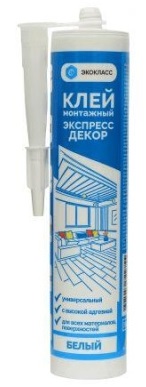 Клей ремонтно-монтажный "Экспресс Декор" белый 300мл 12шт/упак ЭКОКЛАСС 