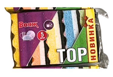 Губка для посуды "TOP" /5 шт в сп/20 сп в упаковке/40