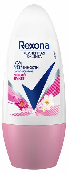 Дезод. жен. РОЛИК РЕКСОНА Яркий букет 50 мл /6