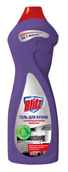 Блиц-гель для кухни и ванной с Дезинфицирующим эффектом 500 гр (15) НОВИНКА