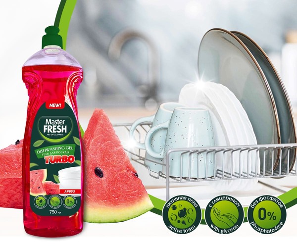 Master FRESH Гель д/мытья посуды АРБУЗ, 750мл/12