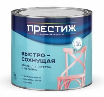 Эмаль акриловая "Престиж" белая полуглянцевая (1,9 кг) 6шт/уп