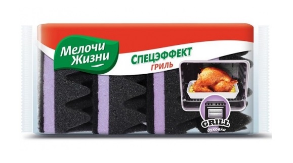Губки МЖ кухонные Спецэффект Гриль Духовка  /4шт/46/