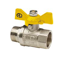 Кран шаровой для газа 1/2" в/н бабочка (AQUALINK   120/10)