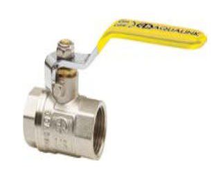 Кран шаровой для газа 1/2" в/в ручка (AQUALINK   120/10)