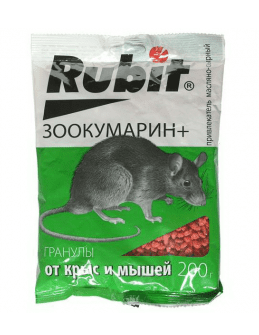 Рубит ЗООКУМАРИН+ гранулы 200г У (СЫРНЫЙ)  (1/50)