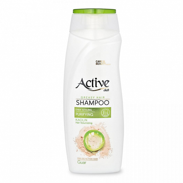 ACTIVE Шампунь для объема волос CARE & BEAUTY. С каолином и гуаром, 350 мл (12/1596)