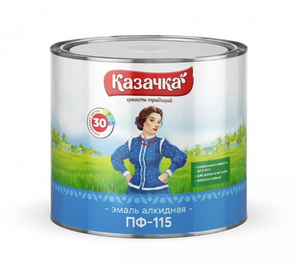 Эмаль ПФ-115 "Казачка" синяя (1,9 кг) 6шт/уп