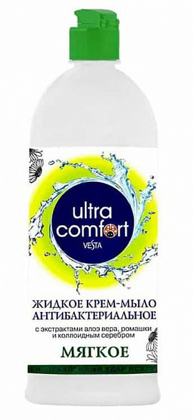 Жидкое антибактериальное мыло Vesta "Мягкое"(запаска) 1000мл/10шт