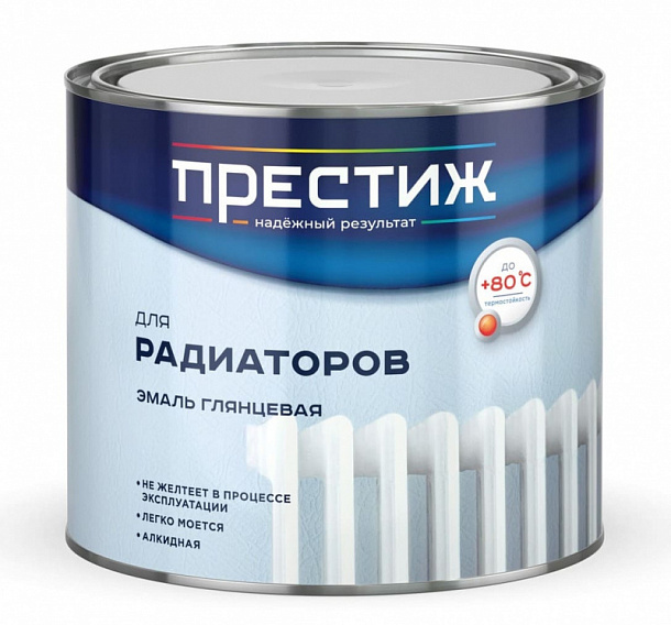 Эмаль акриловая "Престиж" для радиаторов отопления (0,4 кг) 28шт/кор