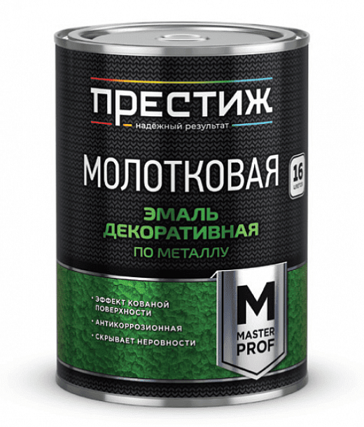 Эмаль "Престиж" с молотковым эффектом золотистая (0,8 кг) 14шт/уп
