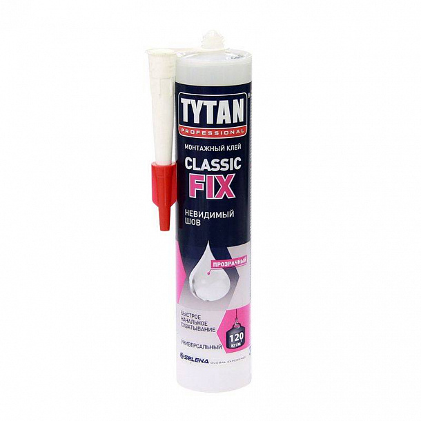 Клей монтажный Tytan Сlassic Fix  прозрачный 280мл  12шт/упак