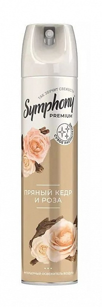 Symphony Освежитель воздуха Пряный кедр и роза/сухое распыл./300мл /12