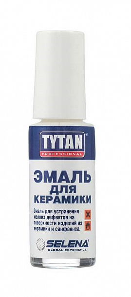Эмаль TYTAN для керамики, 8 мл, белая 14шт/уп
