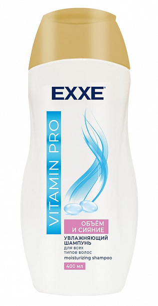 EXXE Шампунь увлажняющий VITAMIN PRO "Объём и сияние" 400мл/12
