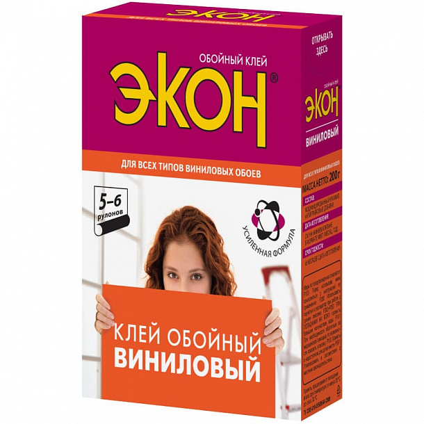 Экон Виниловый обойный клей (200г) 24шт/кор