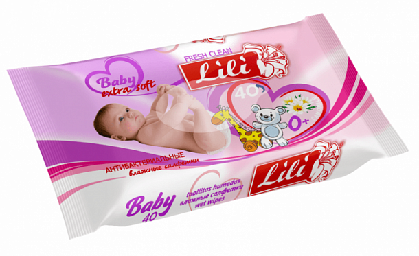 Салф.вл.40 шт.для детей с экстрактом ромашки (30) TM Lili 3/40-053