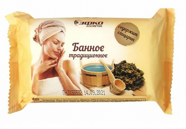Мыло туалетное ТРАДИЦИОННОЕ Банное 190 г/18 НЕВЕРНО