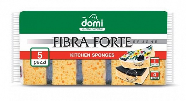 Губки Доми кухонные большие Фибра Форте  /5шт/40/