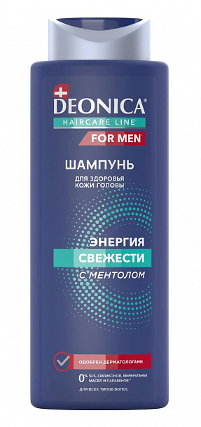 DEONICA FOR MEN Шампунь для волос Энергия свежести, 380 мл/6