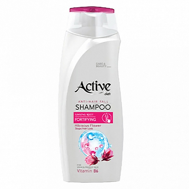 ACTIVE Шампунь укрепл, защита от выпад CARE & BEAUTY.с корнем женьшеня, цветк. гибиск./350/12