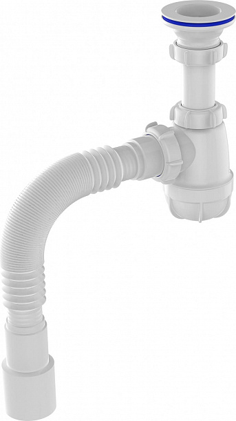 Aquant Сифон для умывальника 1 1/2"х40 с пласт. реш. с г.т. 40х40/50