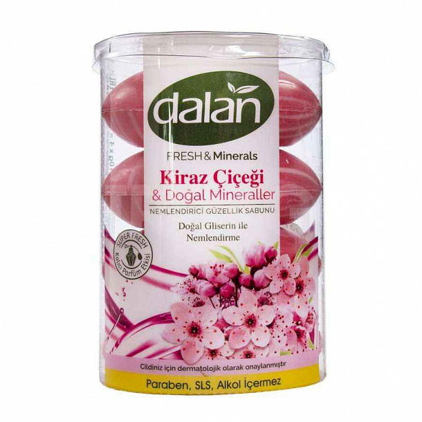 Далан т/м Fresh&Minerals Мыло Цветок Вишни (банка) 4*110г/16