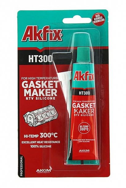 Силикон AKFIX термостойкий красный 50 гр 24шт/уп