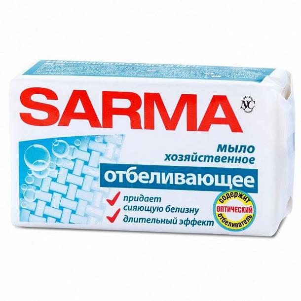 Сарма мыло хоз 140 г Отбеливающее д/стирки /4/48