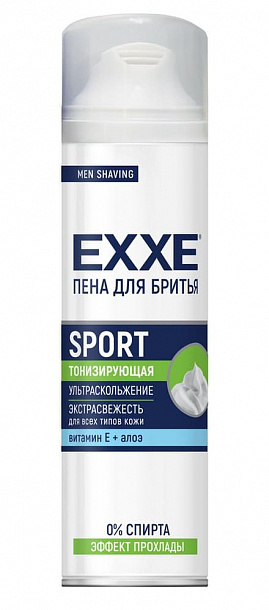 Пена для бритья "EXXE" SPORT ENERGY (Cool Effect) 200мл /24