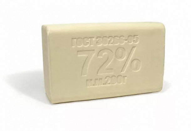 Мыло хозяйственное ВОРОНЕЖ 72%  230г БЕЛОЕ /32/ 