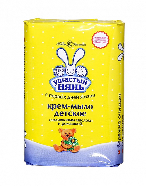 УШАСТЫЙ НЯНЬ крем-мыло с экстракт. Ромашки 90 гр 6/72 ФО1